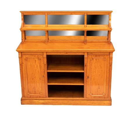   Credenza con alzata in satinwood - Inghilterra, XIX secolo