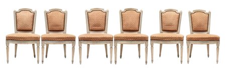   Sei sedie laccate - Venezia, XIX secolo
