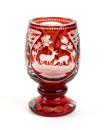   Bicchiere in cristallo di Boemia - XX secolo