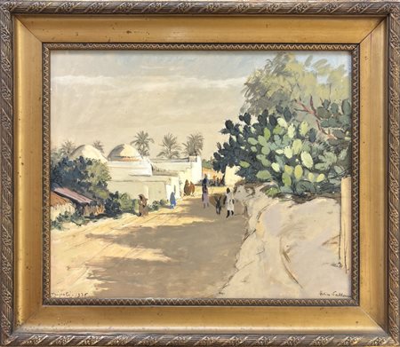 FELICE VELLAN TORINO 1889 - 1976 Tripoli, Villaggio beduino