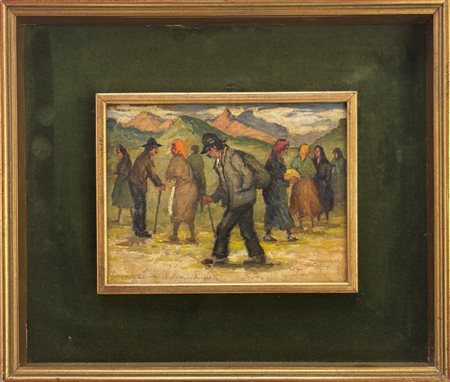 FELICE VELLAN TORINO 1889 - 1976 Figure a Bardonecchia