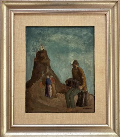 PIETRO MORANDO ALESSANDRIA 1889 - 1980 Suonatore di fisarmonica