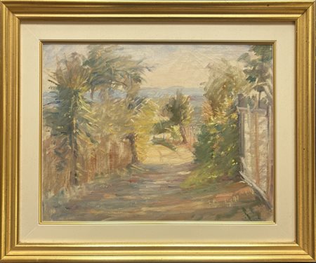 PIETRO DOSSOLA VIGUZZOLO (AL) 1887 - FIRENZE 1975 Stradina a Vho di Tortona