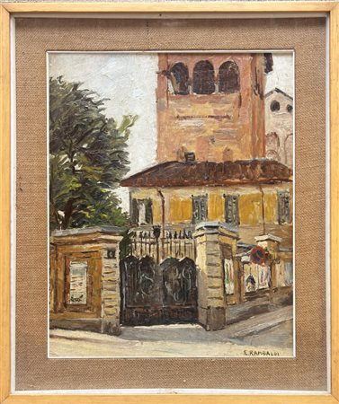 EMANUELE RAMBALDI PIEVE DI TECO (IM) 1903 - SAVONA 1968 Chiavari, la Torre