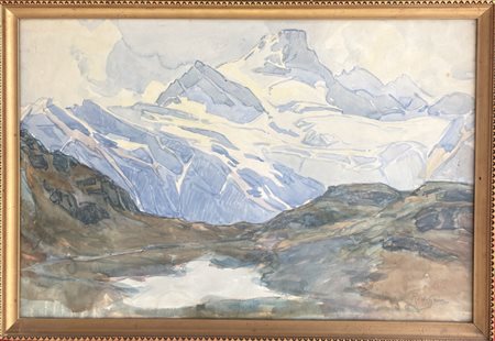 RAFFAELE DE GRADA MILANO 1885 - 1957 Paesaggio alpino