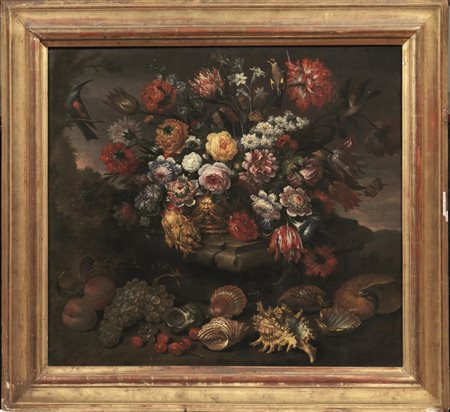 Bartolomeo Bimbi (Firenze 1648 &ndash; 1730) Vaso di fiori all&rsquo;aperto,...