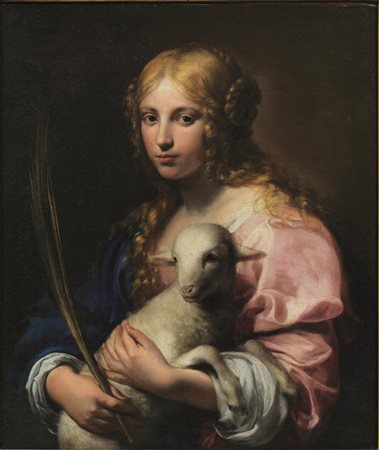 Onorio Marinari (Firenze 1627 &ndash; 1715) SANT&rsquo;AGNESE olio su tela,...