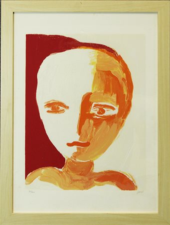 VIRGILIO GUIDI, "Rosso arancio", anni '70
