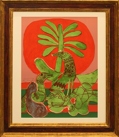 GUILLAUME CORNEILLE, "Aurora rossa", 1972