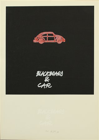 FABIO DE POLI, Blackboard & car, 1976