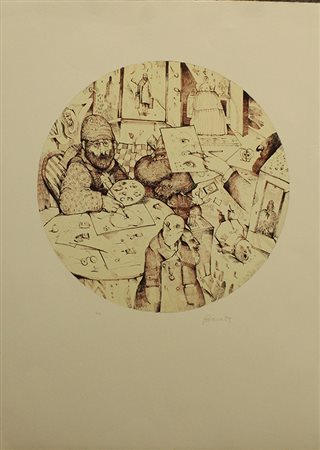 ANTONIO POSSENTI, "Il pittore", anni '80