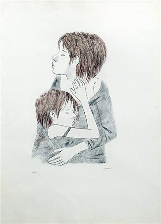 XAVIER BUENO, "Abbraccio", anni '80