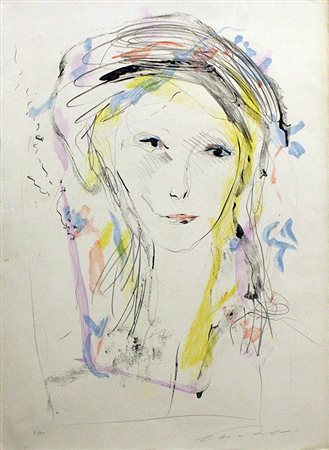 ERNESTO TRECCANI, "Ritratto di donna ", anni '70