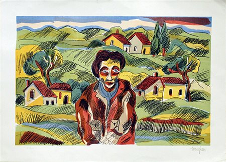 SERAFINI GIUSEPPE "Paesaggio" anni 80' circa