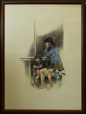 GIOVANNI CAPPELLI, "INTERNO CON DUE FIGURE", 1989.