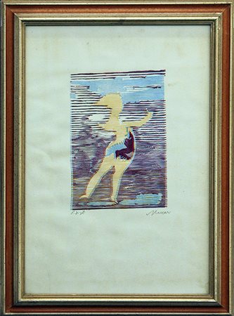 MINO MACCARI, "Figura femminile", anni '80