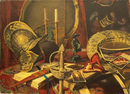 GIOVAN FRANCESCO GONZAGA, "Natura morta in un interno"