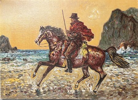 GIOVAN FRANCESCO GONZAGA, "Buttero in spiaggia"