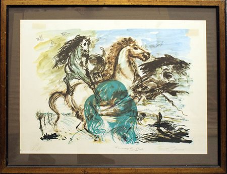 FIRMA ILLEGGIBILE, "Cavalli", 1980