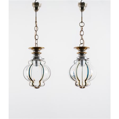 TONI ZUCCHERI (Attr.), Due lampade a sospensione