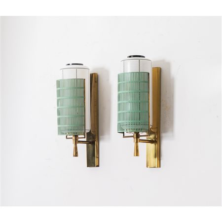 STILUX (Attr.), Coppia di lampade da parete