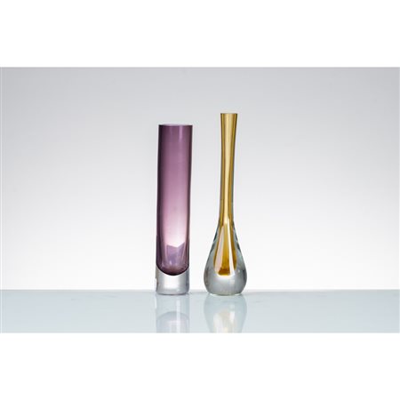 MAESTRI MURANESI, Due vasi in vetro