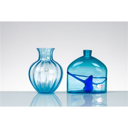 GIOVANNI CENEDESE E V. NASON, Due vasi in vetro