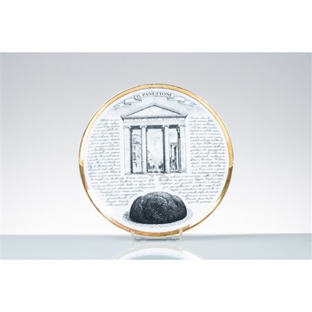 PIERO FORNASETTI, Piatto in porcellana