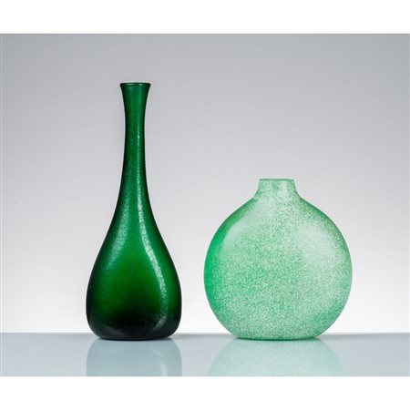 FORNACE VENEZIANA, Due vasi in vetro