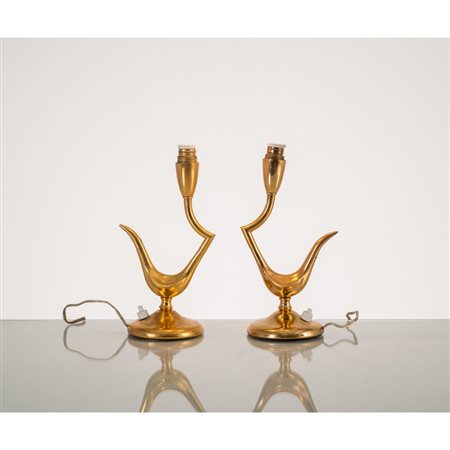 GUGLIELMO ULRICH, Coppia di lampade da tavolo