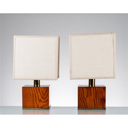 PRODUZIONE ITALIANA 1980 ca., Coppia di lampade da tavolo