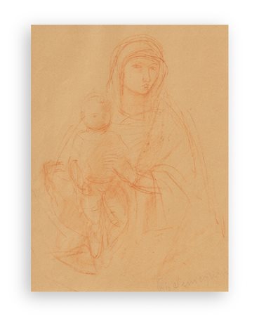PIO SEMEGHINI (1878-1964) - Madonna con bambino, 1932