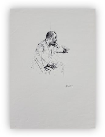 ALBERTO SUGHI (1928-2012) - Uomo Seduto, 2002