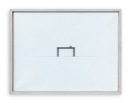 TINO STEFANONI (1937-2017) - Elenco di cose 171. Tavolo con ferro da stiro, 1981