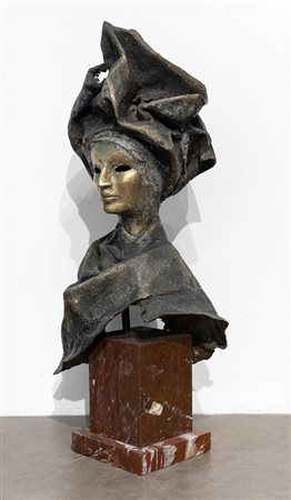 ANGELO CANEVARI (1930-2014) - Senza Titolo (Volto tra le foglie)