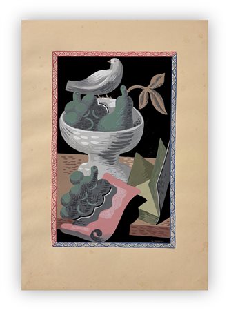 GINO SEVERINI (1883-1966) - Compotier et colombe, 1930