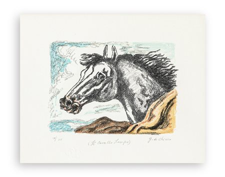 GIORGIO DE CHIRICO (1888-1978) - Il cavallo Lampo, 1971