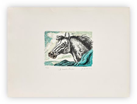 GIORGIO DE CHIRICO (1888-1978) - Il cavallo Lampo, 1971