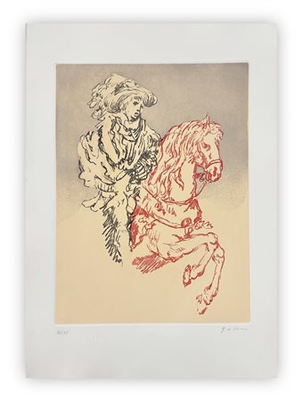 GIORGIO DE CHIRICO (1888-1978) - Paggio a cavallo, 1972