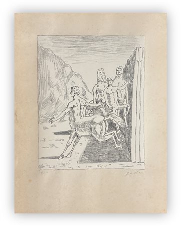 GIORGIO DE CHIRICO (1888-1978) - La famiglia dei Centauri, 1973