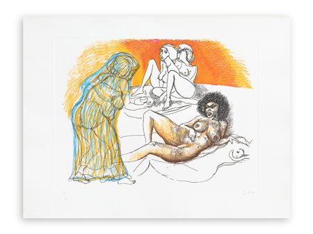 RENATO GUTTUSO (1911-1987) - Zefis a Usbek (2), 1973