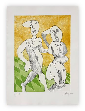 ENRICO BAJ (1924-2003) - Studio per Demoiselles d'Avignon, 1970
