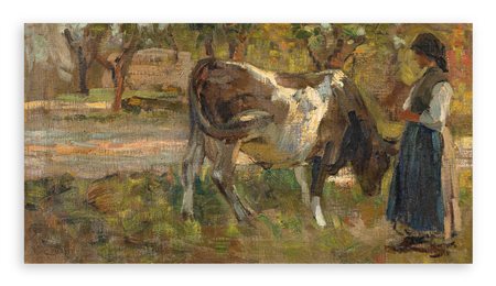 GUGLIELMO CIARDI (1842-1917) - Senza Titolo (Scena campestre)