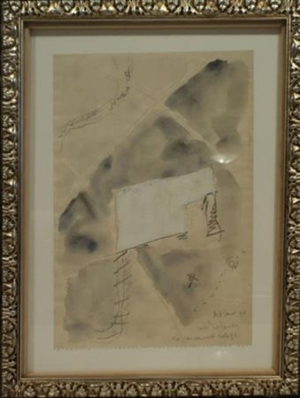 MARIO RACITI, "Casa sospesa tra coordinate celesti", 1966