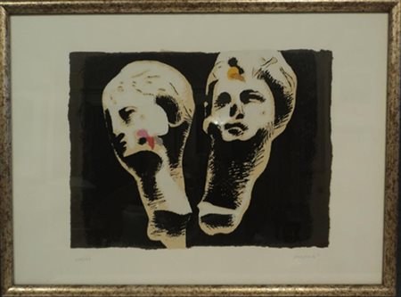 CONCETTO POZZATI, "Teste di pietra", 1985
