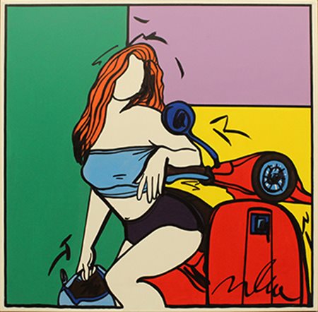 MARCO LODOLA, "Ragazza in vespa", anni 2000