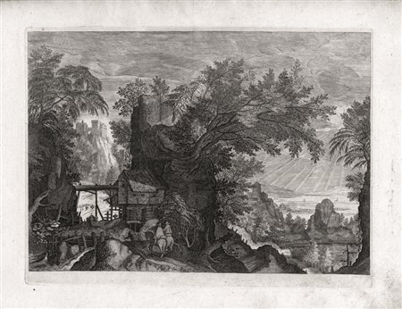 Sadeler II, Aegidius (Anversa 1570 &ndash; Praga 1629) TRE &ldquo;PAESAGGI...