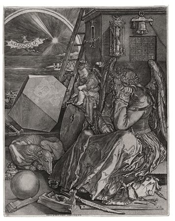 Wierix, Jan (Anversa 1549 &ndash; 1615) MELENCOLIA I. 1602 Bulino. mm...