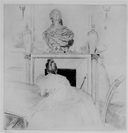 Helleu, Paul C&eacute;sar (Vannes 1859 &ndash; Parigi 1927) LE BUSTE...