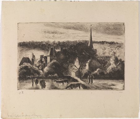 Pissarro, Camille (Saint Thomas 1830 &ndash; Parigi 1903) &Eacute;GLISE ET...